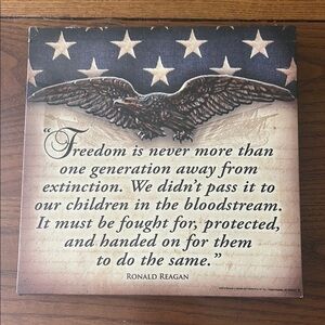 Blue and Cream Eagle Art Wall Decor